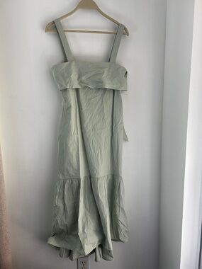 Theory Sage Green Strappy Midi Dress